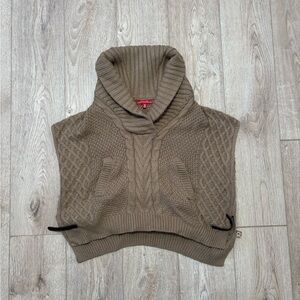 Saks Fifth Avenue Taupe Cowl Neck Sweater